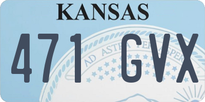 KS license plate 471GVX