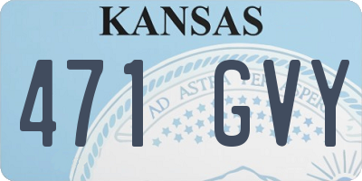 KS license plate 471GVY