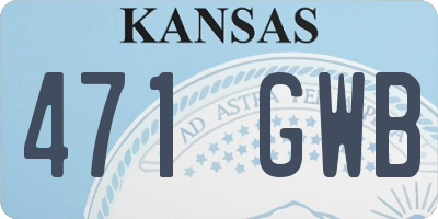 KS license plate 471GWB