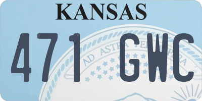 KS license plate 471GWC