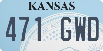 KS license plate 471GWD