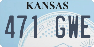 KS license plate 471GWE