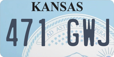 KS license plate 471GWJ