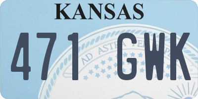 KS license plate 471GWK