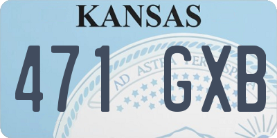 KS license plate 471GXB