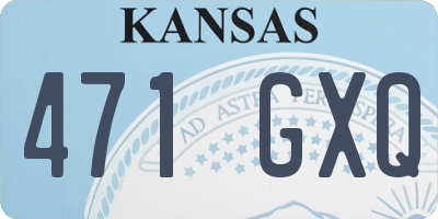 KS license plate 471GXQ