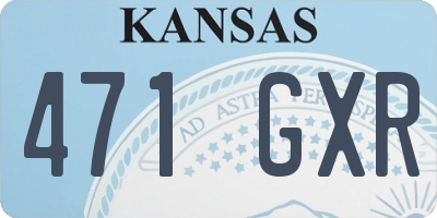 KS license plate 471GXR