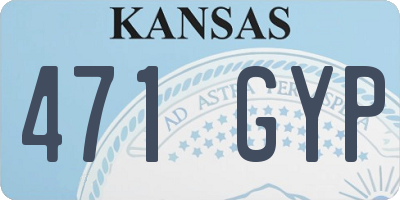 KS license plate 471GYP