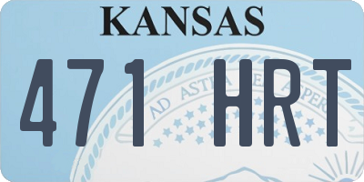 KS license plate 471HRT