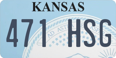 KS license plate 471HSG