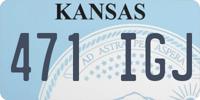KS license plate 471IGJ