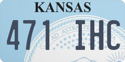 KS license plate 471IHC