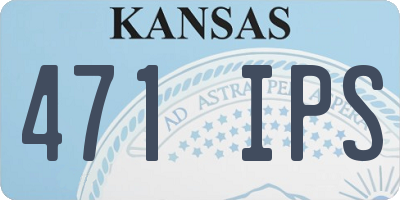 KS license plate 471IPS