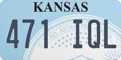 KS license plate 471IQL