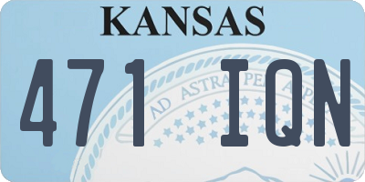 KS license plate 471IQN