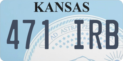 KS license plate 471IRB