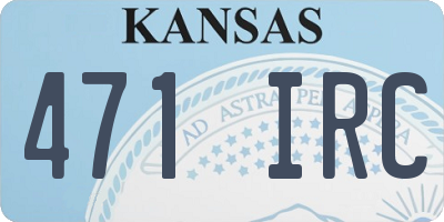 KS license plate 471IRC