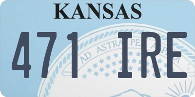 KS license plate 471IRE