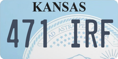 KS license plate 471IRF