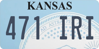 KS license plate 471IRI
