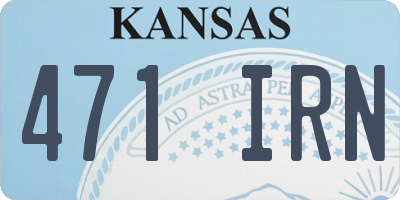 KS license plate 471IRN