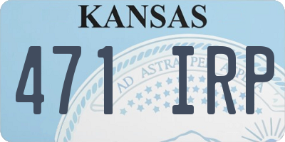KS license plate 471IRP