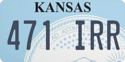 KS license plate 471IRR