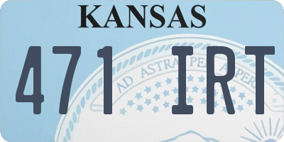 KS license plate 471IRT