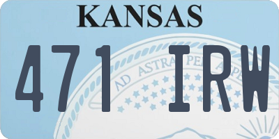 KS license plate 471IRW