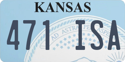 KS license plate 471ISA