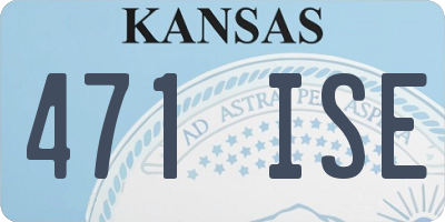 KS license plate 471ISE