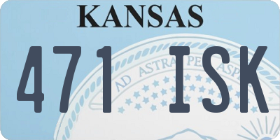 KS license plate 471ISK