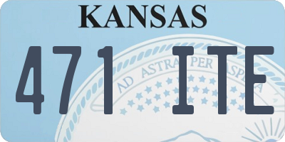 KS license plate 471ITE