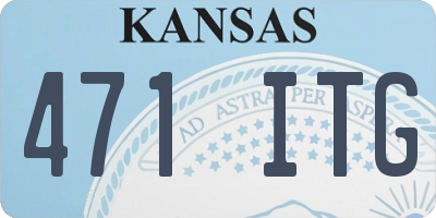 KS license plate 471ITG