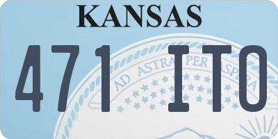 KS license plate 471ITO