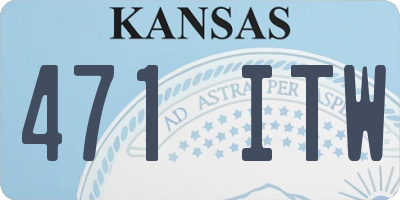 KS license plate 471ITW