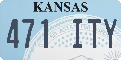 KS license plate 471ITY