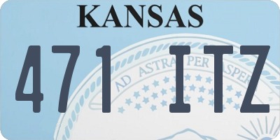 KS license plate 471ITZ