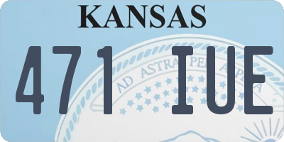 KS license plate 471IUE