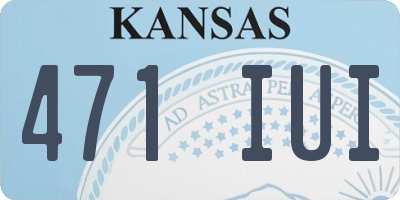 KS license plate 471IUI