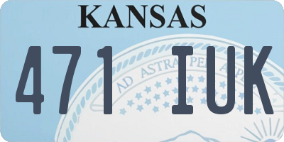 KS license plate 471IUK