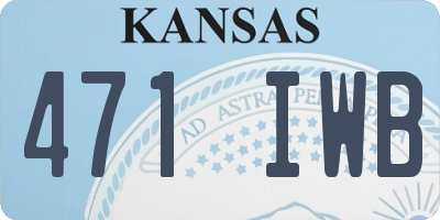 KS license plate 471IWB