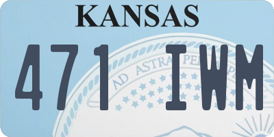 KS license plate 471IWM