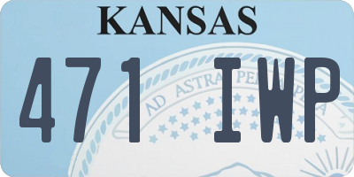 KS license plate 471IWP