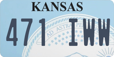 KS license plate 471IWW