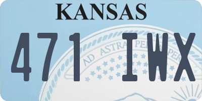 KS license plate 471IWX