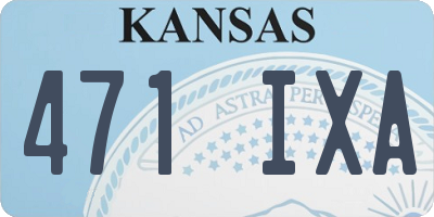KS license plate 471IXA