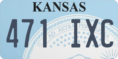 KS license plate 471IXC