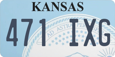 KS license plate 471IXG