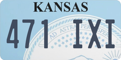 KS license plate 471IXI